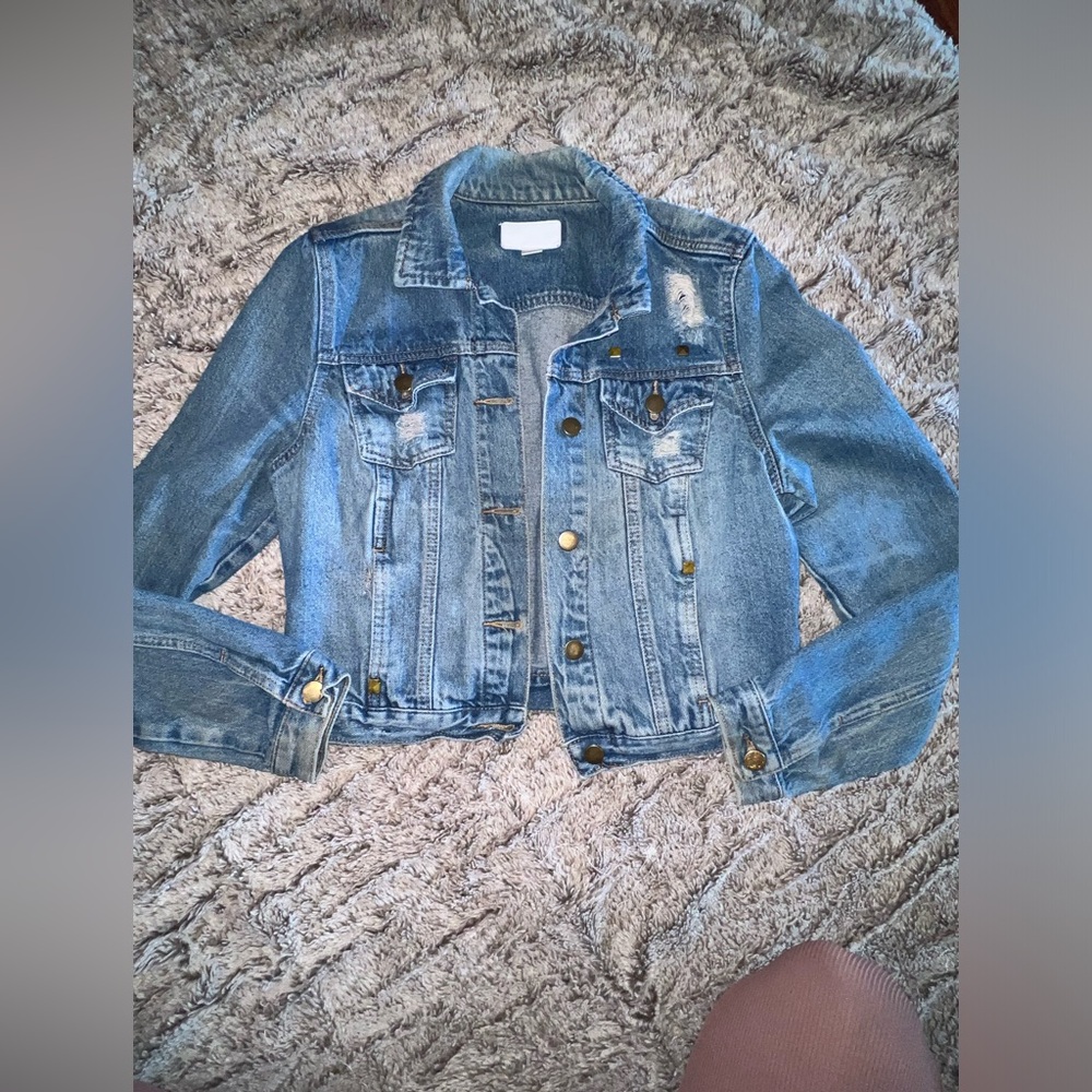 Denim jacket has some studs